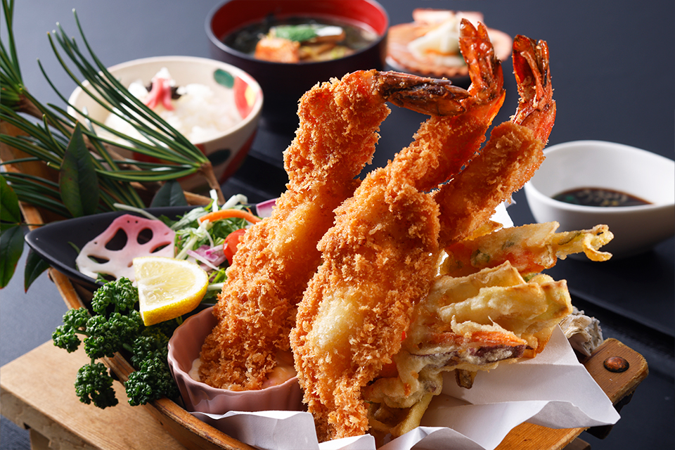 大海老フライ定食3尾入り